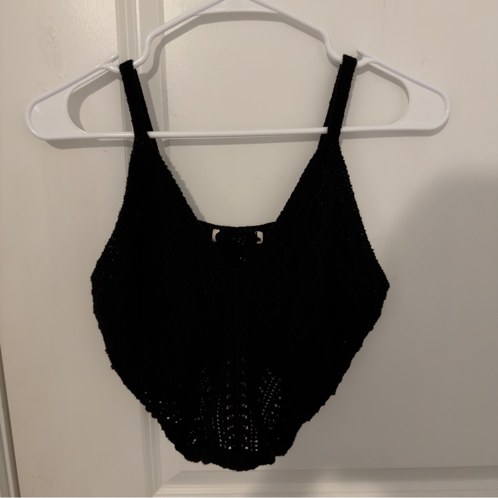 Elegant Black Knit Women's Top